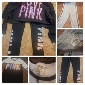 PINK Victoria's Secret Black and Gray Women's Pants